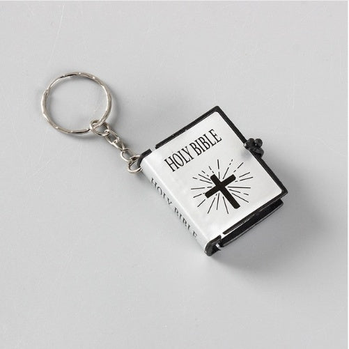 Mini Bible Jesus Cross Keychain