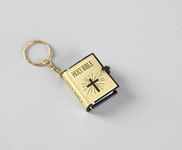 Mini Bible Jesus Cross Keychain