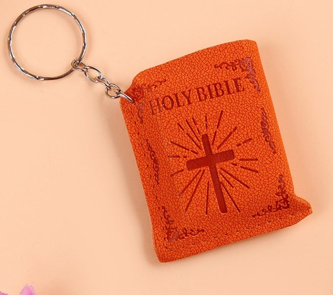 Mini Bible Jesus Cross Keychain