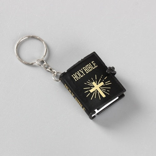 Mini Bible Jesus Cross Keychain