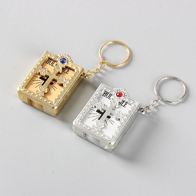 Mini Bible Jesus Cross Keychain