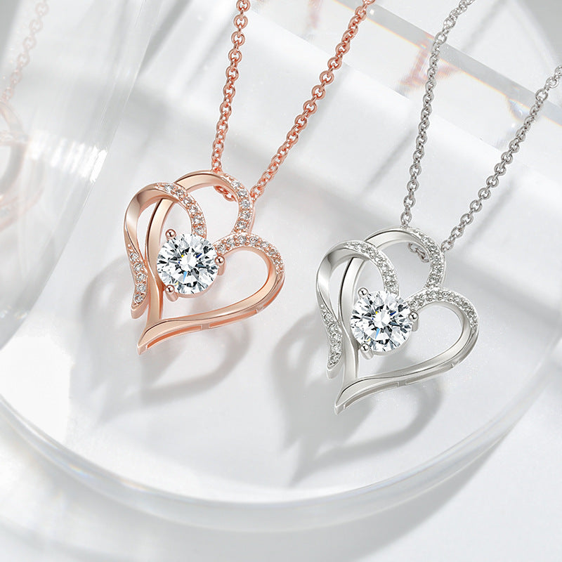 Zircon Double Love Necklace