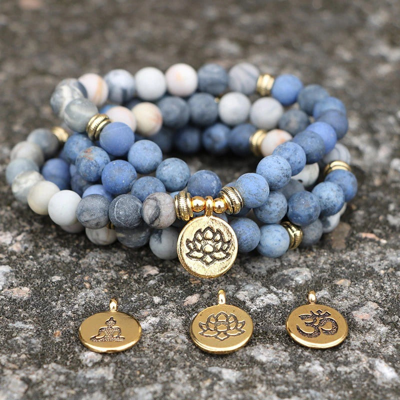 Tiger Eye Necklace & Buddha Beads Bracelet