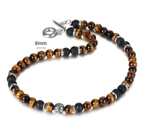 Tiger Eye Necklace & Buddha Beads Bracelet