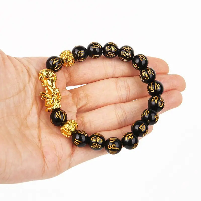 Feng Shui Wealth Bracelet: Black Beads