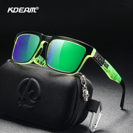 New High Quality KDEAM Luxury Design Polarized Sunglasses For Men Square Sun Glasses Fishing Fashion Women Shades UV400